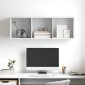 vidaXL Έπιπλο Τηλεόρασης Κρεμαστό Λευκό 37x37x107 εκ. από Μοριοσανίδα