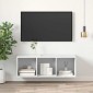 vidaXL Έπιπλο Τηλεόρασης Κρεμαστό Λευκό 37x37x107 εκ. από Μοριοσανίδα