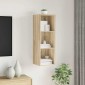 vidaXL Έπιπλο Τηλεόρασης Κρεμαστό Sonoma Δρυς 37x37x107 εκ Μοριοσανίδα