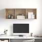 vidaXL Έπιπλο Τηλεόρασης Κρεμαστό Sonoma Δρυς 37x37x107 εκ Μοριοσανίδα