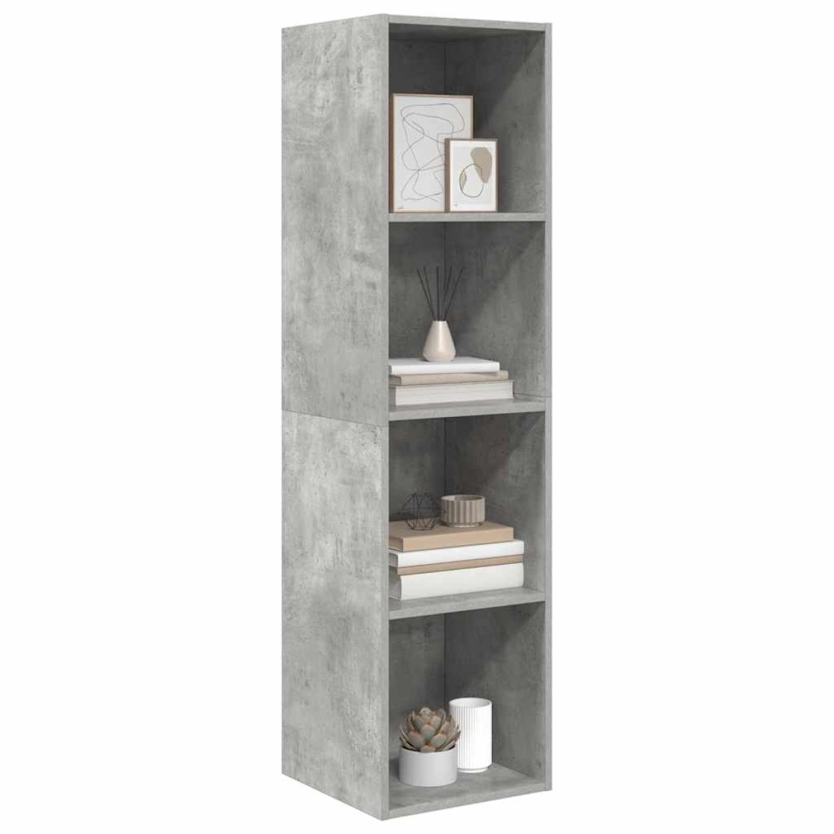 vidaXL Έπιπλο Τηλεόρασης Κρεμαστό Γκρι Σκυρ. 37x37x142,5εκ Μοριοσανίδα