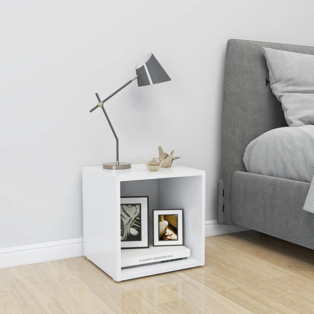 vidaXL Έπιπλο Τηλεόρασης Λευκό 37 x 35 x 37 εκ. από Μοριοσανίδα