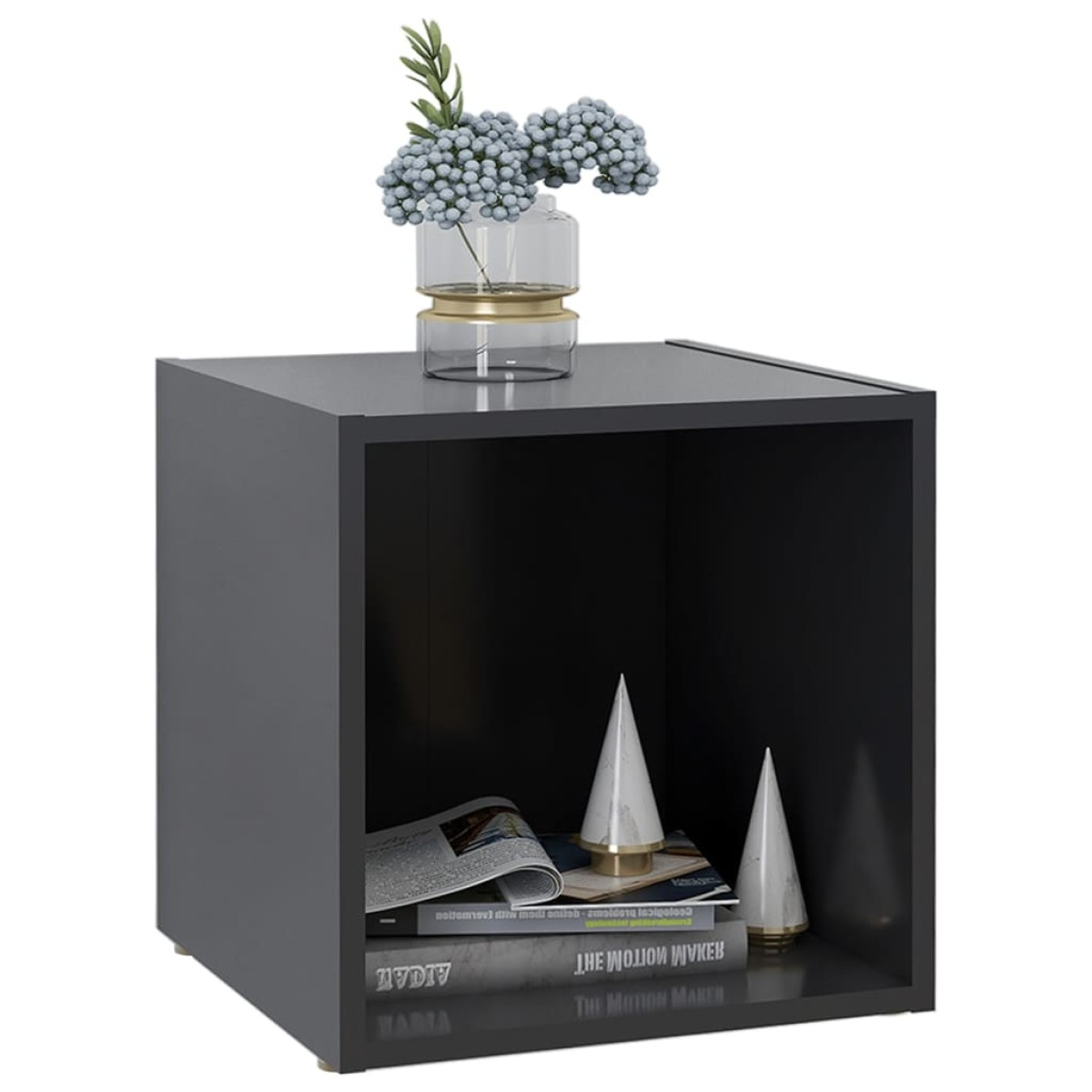 vidaXL Έπιπλα Τηλεόρασης 4 τεμ. Γκρι 37 x 35 x 37 εκ. από Μοριοσανίδα