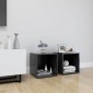 vidaXL Έπιπλα Τηλεόρασης 4 τεμ. Γκρι 37 x 35 x 37 εκ. από Μοριοσανίδα