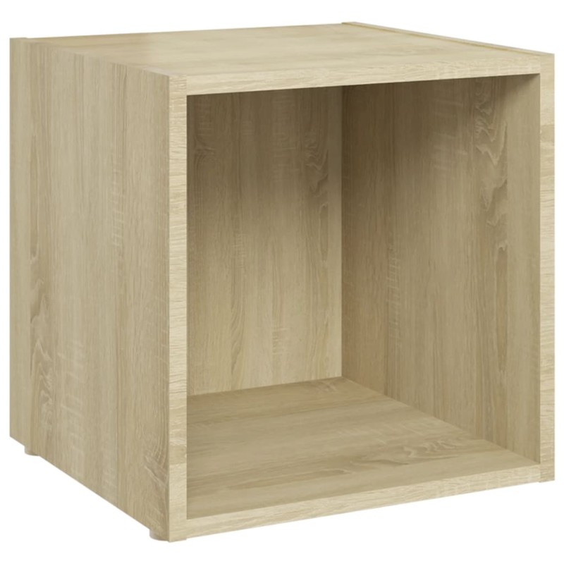 vidaXL Έπιπλο Τηλεόρασης Sonoma Δρυς 37 x 35 x 37 εκ. από Επεξ. Ξύλο