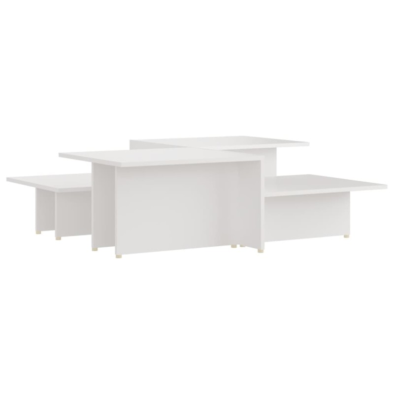vidaXL Τραπεζάκια Σαλονιού 2 τεμ. Λευκά 111,5x50x33 εκ. Επεξεργ. Ξύλο