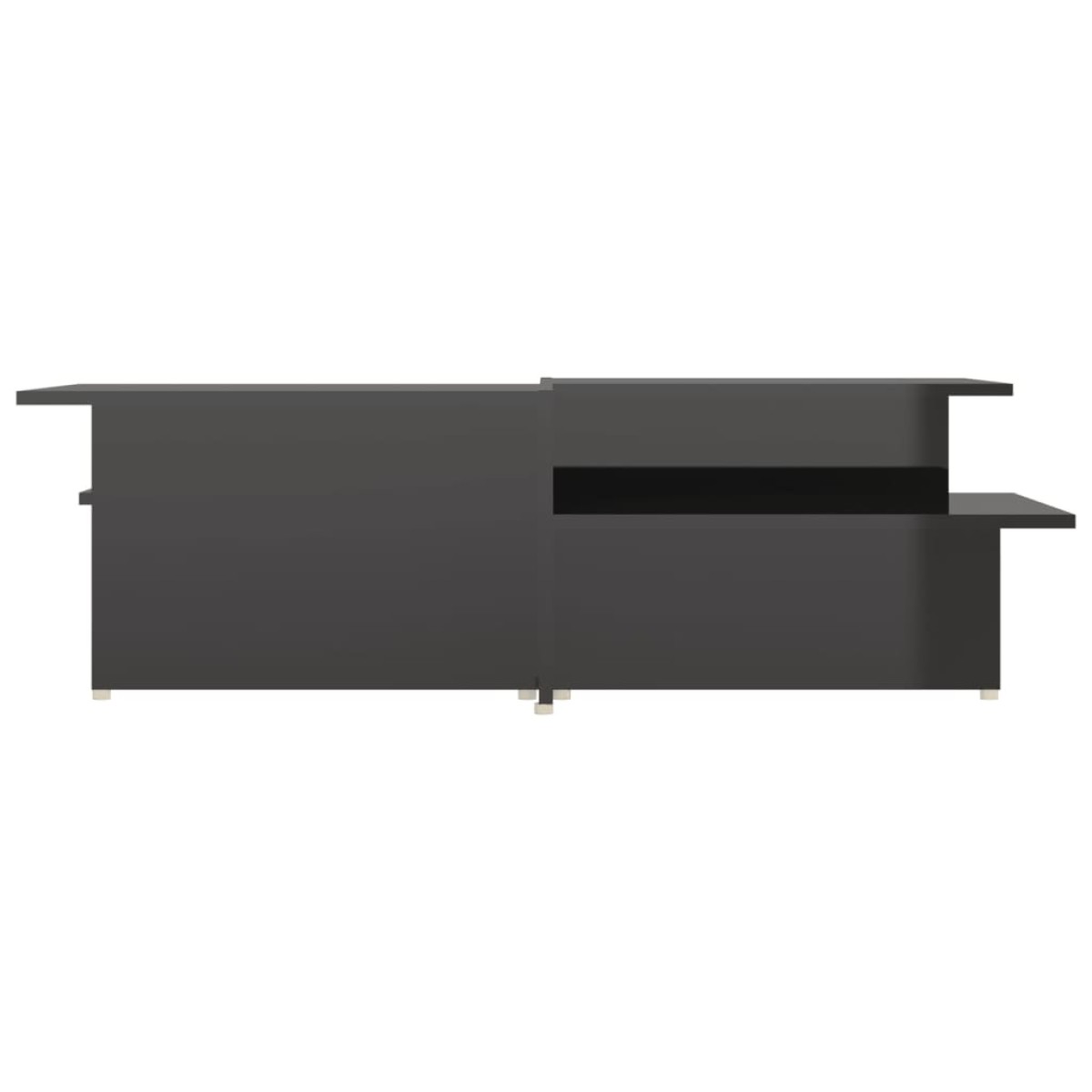 vidaXL Τραπεζάκια Σαλονιού 2 τεμ Γυαλ. Μαύρο 111,5x50x33 εκ Επεξ. Ξύλο