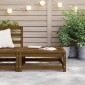 vidaXL Υποπόδιο Κήπου Καφέ Μελί 70 x 70 x 30 εκ. από Μασίφ Ξύλο Πεύκου