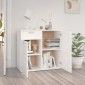 vidaXL Ντουλάπι με Συρτάρι Λευκό 80 x 36 x 75 εκ. από Μοριοσανίδα