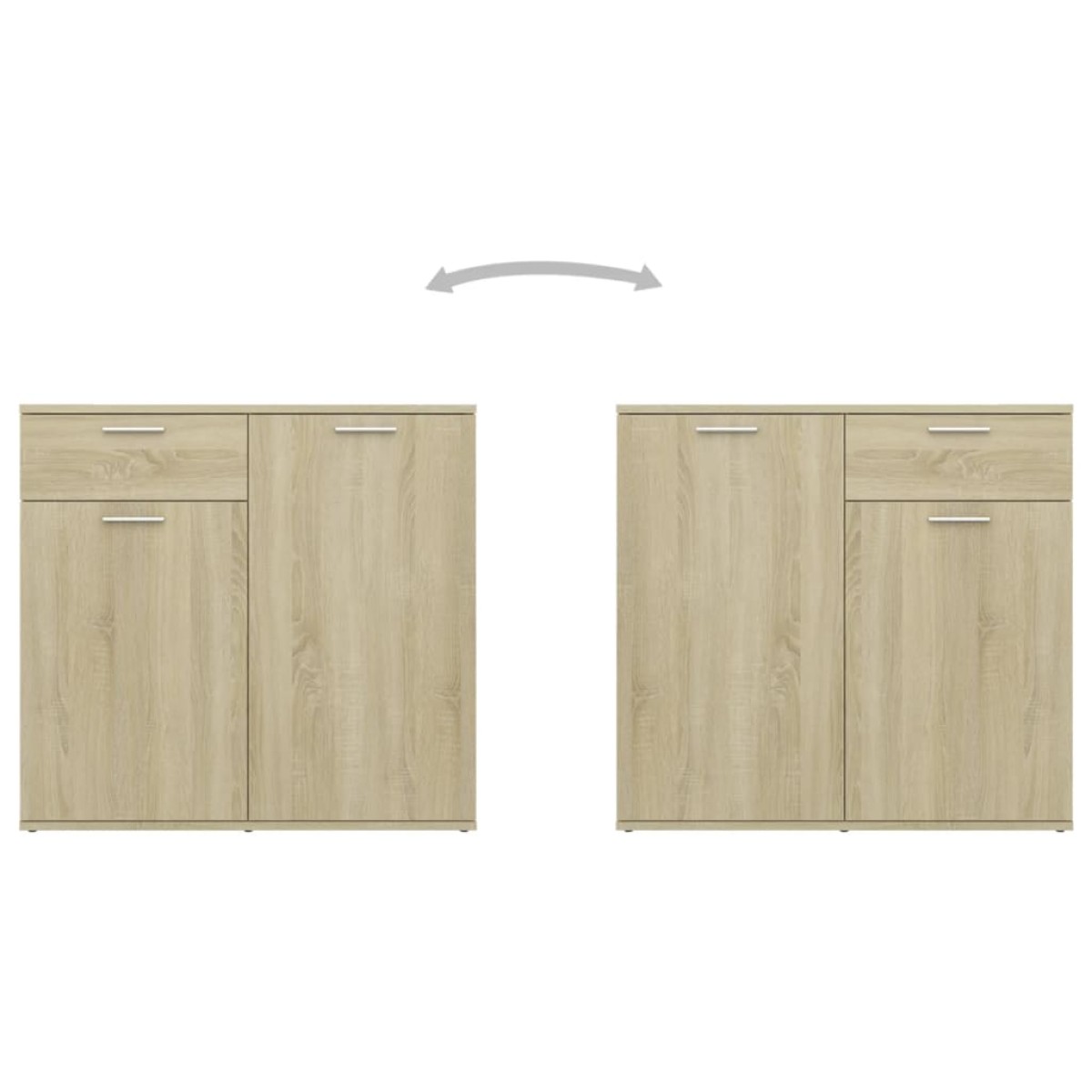 vidaXL Ντουλάπι με Συρτάρι Sonoma Δρυς 80 x 36 x 75 εκ. Μοριοσανίδα