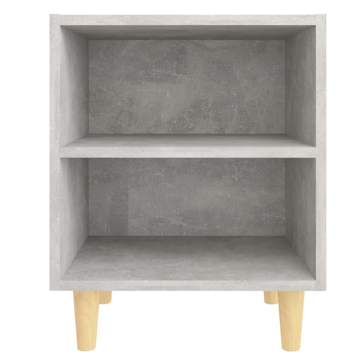 vidaXL Κομοδίνο Γκρι Σκυροδέματος 40 x 30 x 50 εκ. Μασίφ Ξύλινα Πόδια