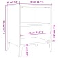 vidaXL Κομοδίνo Λευκό 40 x 30 x 50 εκ. με Μεταλλικά Πόδια