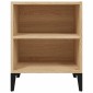 vidaXL Κομοδίνο Sonoma Δρυς 40 x 30 x 50 εκ. με Μεταλλικά Πόδια