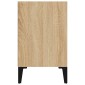 vidaXL Κομοδίνο Sonoma Δρυς 40 x 30 x 50 εκ. με Μεταλλικά Πόδια