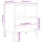 vidaXL Κομοδίνo Γκρι Σκυροδέματος 40 x 30 x 50 εκ. με Μεταλλικά Πόδια