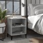 vidaXL Κομοδίνo Γκρι Σκυροδέματος 40 x 30 x 50 εκ. με Μεταλλικά Πόδια