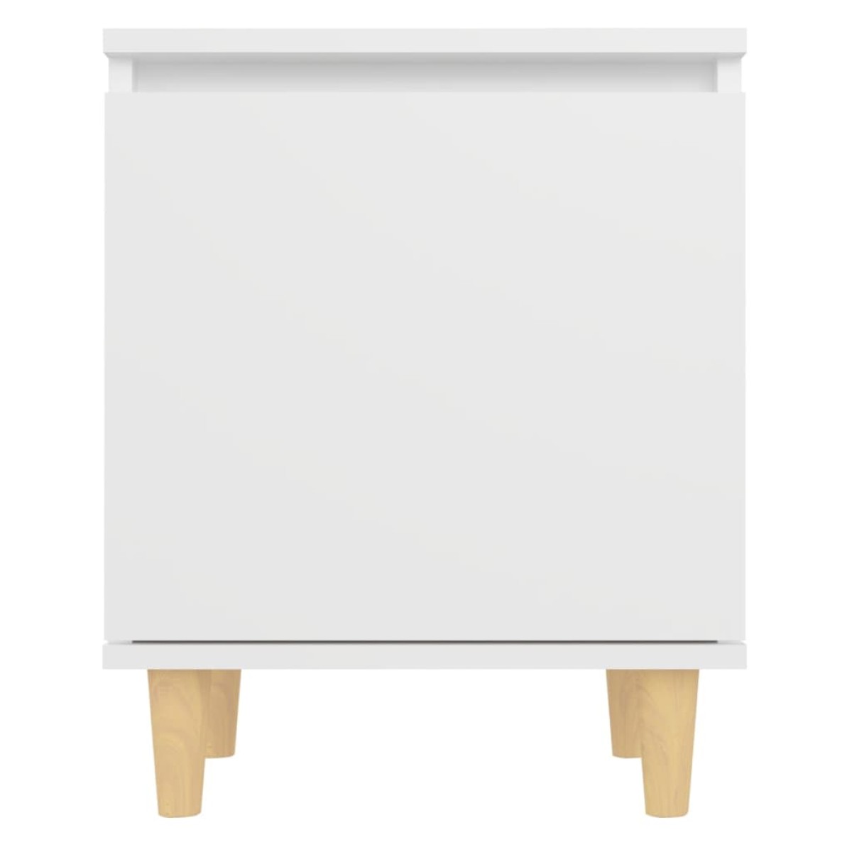 vidaXL Κομοδίνo Λευκό 40 x 30 x 50 εκ. με Μασίφ Ξύλινα Πόδια