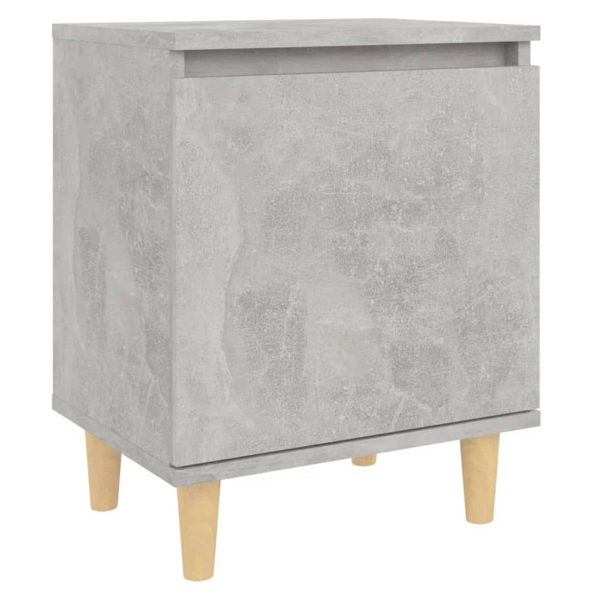 vidaXL Κομοδίνο Γκρι Σκυροδέματος 40 x 30 x 50 εκ. Μασίφ Ξύλινα Πόδια