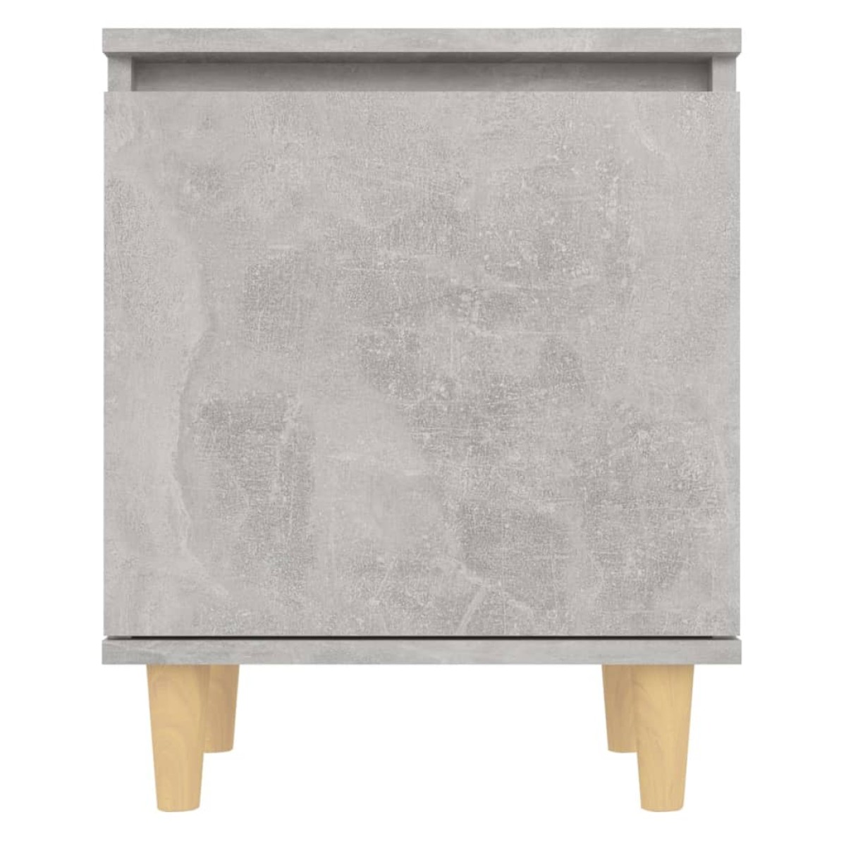 vidaXL Κομοδίνα 2 τεμ. Γκρι Σκυροδέμ. 40x30x50 εκ. Μασίφ Ξύλινα Πόδια