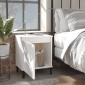 vidaXL Κομοδίνο Λευκό 40 x 30 x 50 εκ. με Μεταλλικά Πόδια