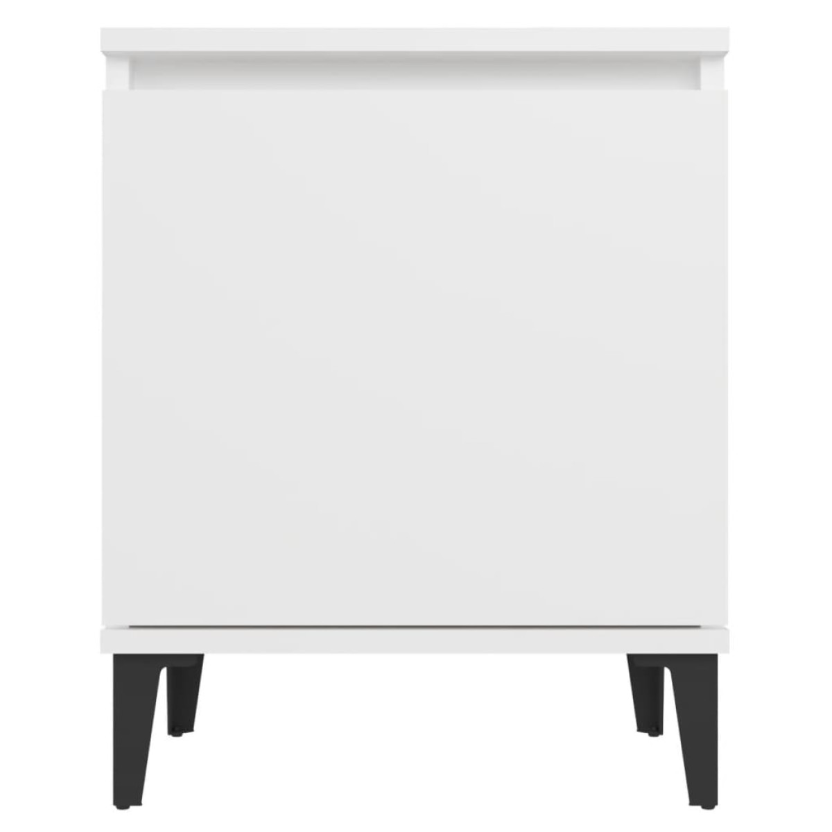 vidaXL Κομοδίνο Λευκό 40 x 30 x 50 εκ. με Μεταλλικά Πόδια