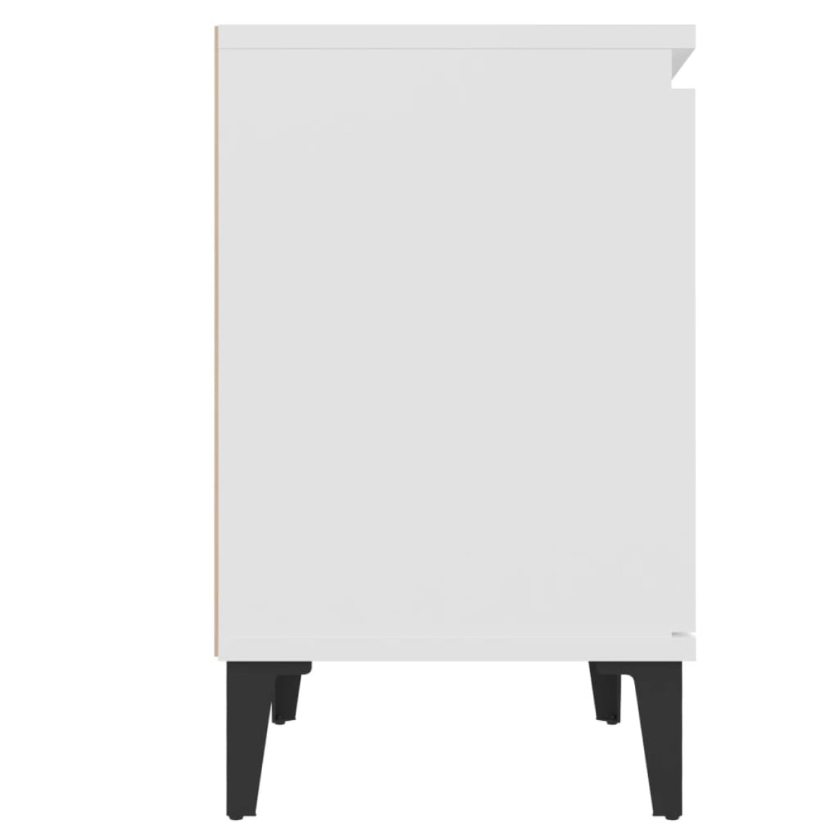 vidaXL Κομοδίνα 2 τεμ. Λευκά 40 x 30 x 50 εκ. με Μεταλλικά Πόδια