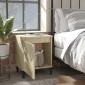 vidaXL Κομοδίνα 2 τεμ. Sonoma Δρυς 40 x 30 x 50 εκ. με Μεταλλικά Πόδια