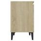 vidaXL Κομοδίνα 2 τεμ. Sonoma Δρυς 40 x 30 x 50 εκ. με Μεταλλικά Πόδια