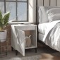 vidaXL Κομοδίνο Γκρι Σκυροδέματος 40 x 30 x 50 εκ. με Μεταλλικά Πόδια