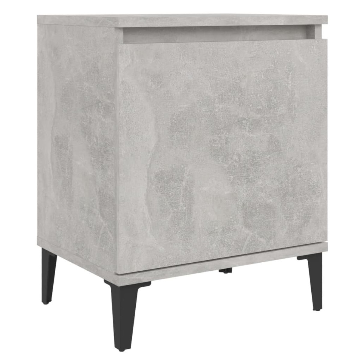 vidaXL Κομοδίνα 2 τεμ. Γκρι Σκυρ. 40 x 30 x 50 εκ. με Μεταλλικά Πόδια