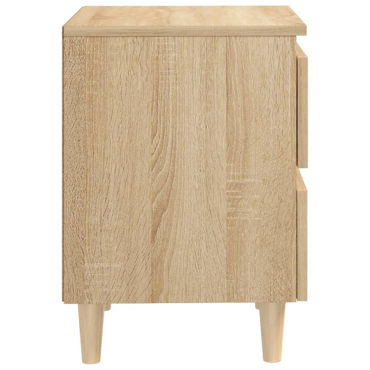 vidaXL Κομοδίνο Sonoma Δρυς 40x35x50εκ. με Πόδια από Μασίφ Ξύλο Πεύκου