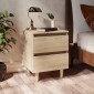 vidaXL Κομοδίνα 2 τεμ. Sonoma Δρυς 40x35x50εκ. & Πόδια από Ξύλο Πεύκου