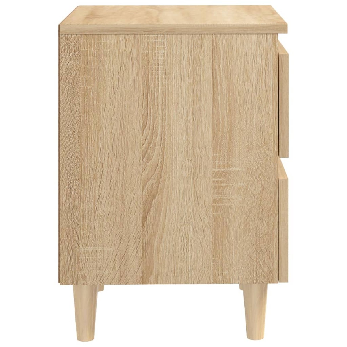vidaXL Κομοδίνα 2 τεμ. Sonoma Δρυς 40x35x50εκ. & Πόδια από Ξύλο Πεύκου