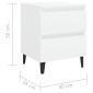 vidaXL Κομοδίνο Λευκό 40 x 35 x 50 εκ. από Μοριοσανίδα