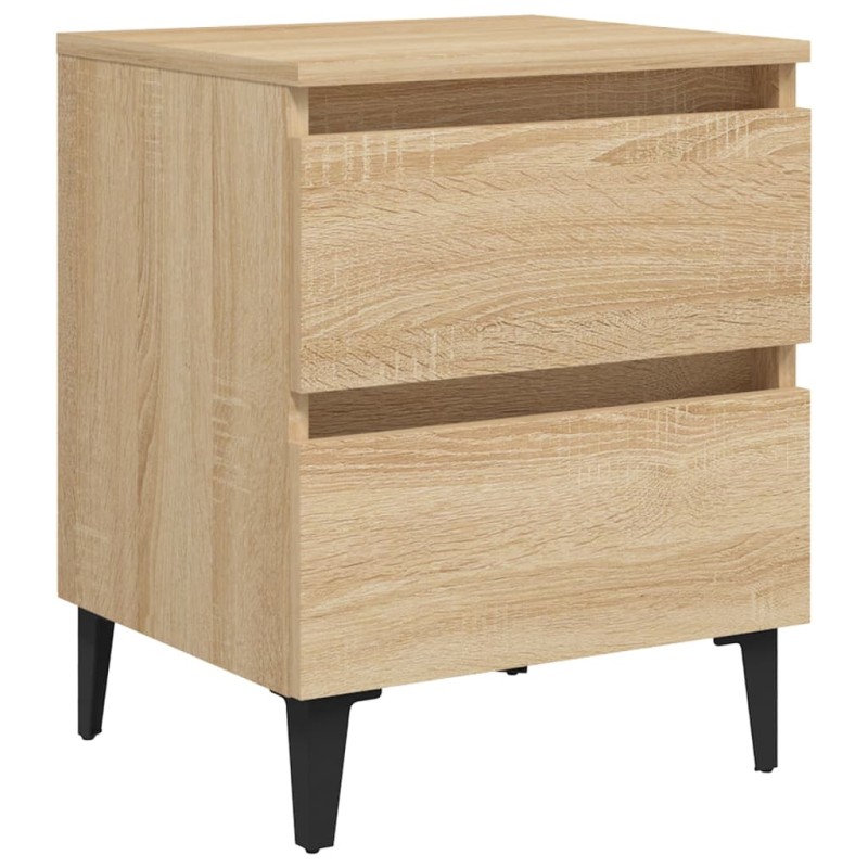 vidaXL Κομοδίνο Sonoma Δρυς 40 x 35 x 50 εκ. από Επεξ. Ξύλο