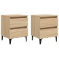 vidaXL Κομοδίνα 2 τεμ. Sonoma Δρυς 40 x 35 x 50 εκ. από Μοριοσανίδα