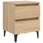 vidaXL Κομοδίνα 2 τεμ. Sonoma Δρυς 40 x 35 x 50 εκ. από Μοριοσανίδα