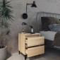 vidaXL Κομοδίνα 2 τεμ. Sonoma Δρυς 40 x 35 x 50 εκ. από Μοριοσανίδα