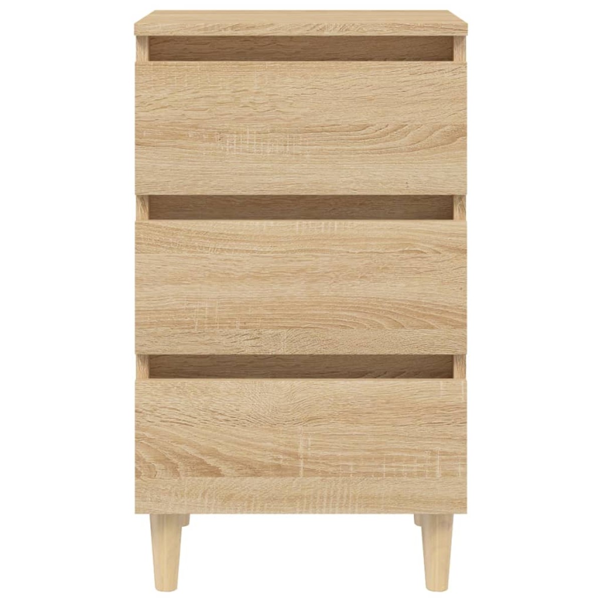 vidaXL Κομοδίνο Sonoma Δρυς 40 x 35 x 69 εκ. με Μασίφ Ξύλινα Πόδια