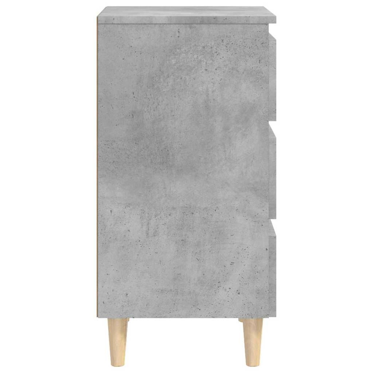 vidaXL Κομοδίνο Γκρι Σκυροδέματος 40 x 35 x 69 εκ. Μασίφ Ξύλινα Πόδια