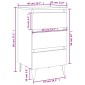 vidaXL Κομοδίνο Λευκό 40 x 35 x 69 εκ. με Μεταλλικά Πόδια