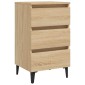 vidaXL Κομοδίνο Sonoma Δρυς 40 x 35 x 69 εκ. με Μεταλλικά Πόδια