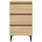 vidaXL Κομοδίνο Sonoma Δρυς 40 x 35 x 69 εκ. με Μεταλλικά Πόδια