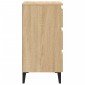 vidaXL Κομοδίνο Sonoma Δρυς 40 x 35 x 69 εκ. με Μεταλλικά Πόδια