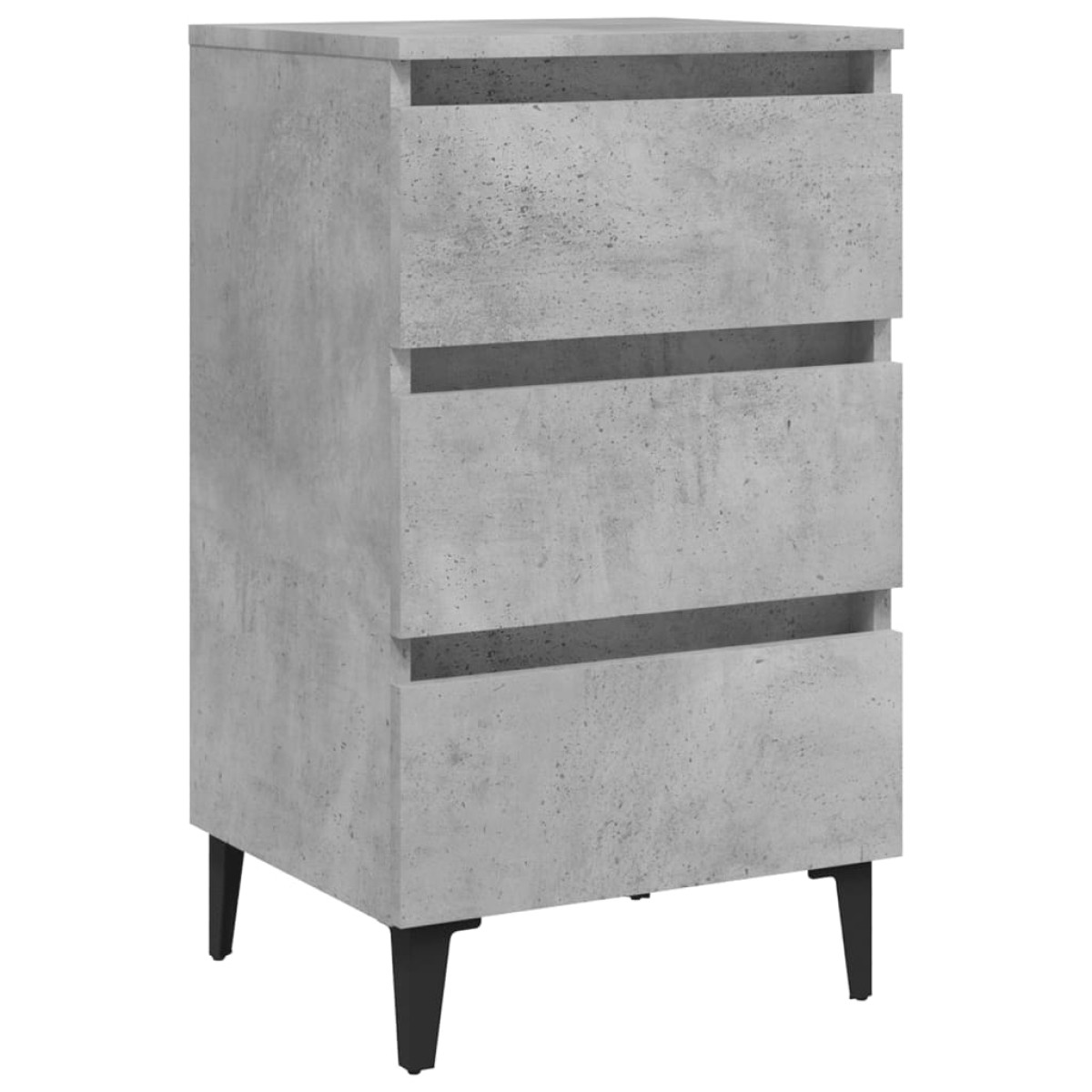 vidaXL Κομοδίνo Γκρι Σκυροδέματος 40 x 35 x 69 εκ. με Μεταλλικά Πόδια