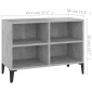 vidaXL Έπιπλο Τηλεόρασης Καπνιστή Γκρι Σκ. 69,5x30x50 εκ Μετ. Πόδια