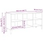 vidaXL Έπιπλο Τηλεόρασης Καπνιστή Δρυς 103,5x30x50 εκ Μεταλλικά Πόδια