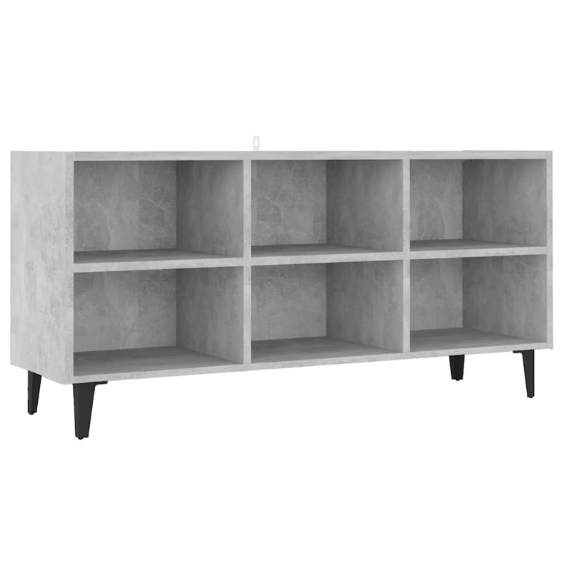 vidaXL Έπιπλο Τηλεόρασης Καπνιστή Γκρι Σκ. 103,5x30x50 εκ Μετ. Πόδια