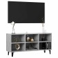 vidaXL Έπιπλο Τηλεόρασης Καπνιστή Γκρι Σκ. 103,5x30x50 εκ Μετ. Πόδια