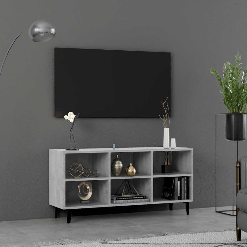 vidaXL Έπιπλο Τηλεόρασης Καπνιστή Γκρι Σκ. 103,5x30x50 εκ Μετ. Πόδια